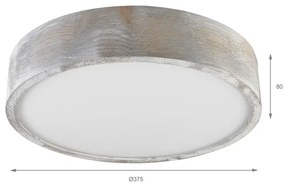 Brilagi - Plafonieră PINO, 2xE27/15W/230V, pin/argintiu, Ø 37,5 cm