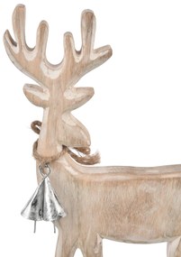 Decorațiune din lemn de mango 4Home Nordic Reindeer, 33 cm
