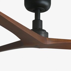 Ventilator smart sistem TUYA si telecomanda KLIM M 125cm, negru/ nuc