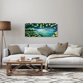 Tablou - O pădure învăluită în ceață (120x50 cm)