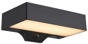 Aplica solara cu senzor de miscare, protectie IP44, Monay Square negru
