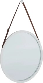 Oglinda LEMI 1, bambus alb, lemn de bambus, 45x2x45 cm