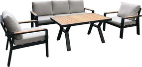 Set mobilier de grădină gri din aluminiu pentru 5 persoane Rotterdam – Rojaplast