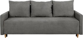 Canapea extensibila SIGMA, stofa catifelata gri - Onega 7, 208x90x92 c