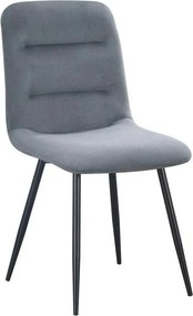 Scaun BOS, gri inchis/negru, stofa/metal, 61x51x84 cm