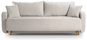 Canapea bej extensibilă, cu spațiu de depozitare 231 cm Elen – Micadoni