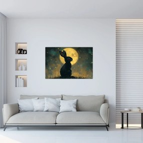 Tablou - Iepure cu lună (90x60 cm)