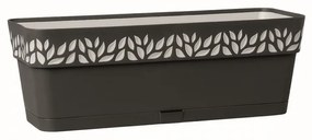 Jardiniera Cloe, 50 cm, plastic, grafit/gri