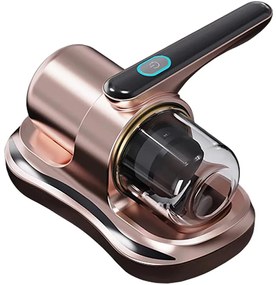 Aspirator portabil fără sac pentru acarieni cu filtru antialergic și lumină UV - bronz
