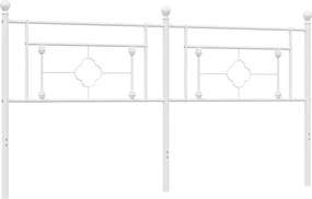 vidaXL Tăblie de pat de schimb metalică, alb, 180 cm