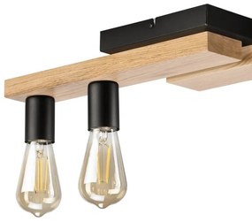 Lustră aplicată MATTE 4xE27/15W/230V negru/stejar