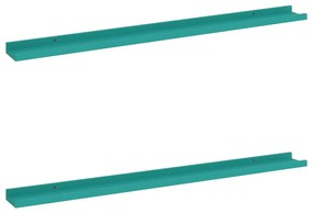 326712 vidaXL Rafturi de perete, 2 buc., albastru, 100x9x3 cm