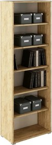 Biblioteca RIOMA NEW TYP 01, stejar sonoma, DTD laminat, 75x38x218 cm