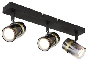 Plafoniera 3L design industrial Trabby negru
