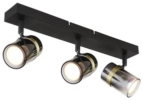 Plafoniera 3L design industrial Trabby negru