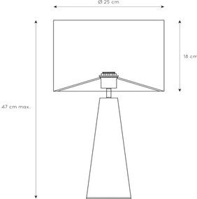 Lampă de masă Lucide 10501/81/37 EXTRAVAGANZA VELVET 1xE27/60W/230V
