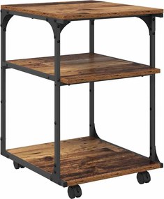 vidaXL Suport pentru imprimantă Lemn Vechi 43 x 48 x 64 cm