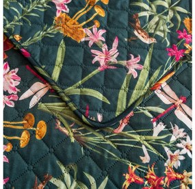 Cuvertura de pat MYSTIC GARDEN verde inchis Dimensiune: 170 x 210 cm