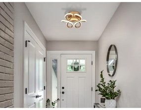 Plafonieră LED Globo 67386-24CH MELISAND 24W/230V d. 26 cm auriu