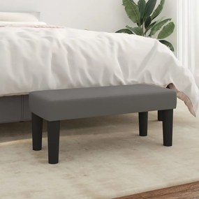vidaXL Bancă, gri, 70x30x30 cm, piele ecologică
