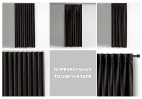 Draperie neagră dimout (semi-opacă) din catifea 140x270 cm – Restilo