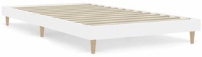 832053 vidaXL Cadru de pat, alb, 100x200 cm, lemn prelucrat