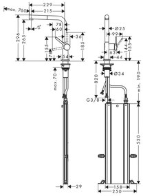 Baterie de bucatarie monocomanda cu pipa extractabila, sBox, Hansgrohe, Talis M54 270, crom