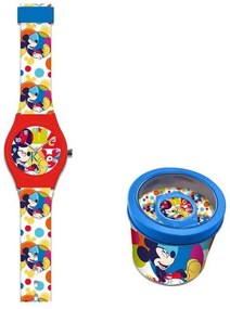 Disney Mickey Bubble ceas analog în cutie metalică