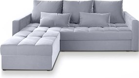 Reducere Canapea de colț extensibila gri deschis ZENOVA 220x140 cm, reversibila calitate a II-a