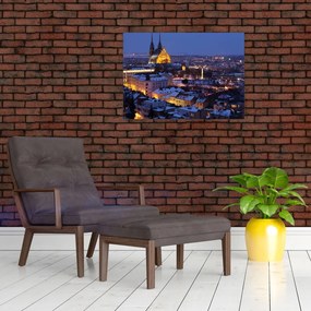Tablou pe sticlă - Catedrala Sf. Peter și Paul, Brno, Republica Cehă (70x50 cm)