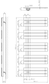 Sapho - Radiator de baie SILVANA 500W/230V 50x123 cm alb