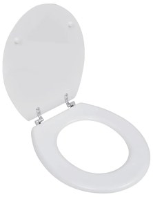 vidaXL Capac wc, alb, mdf, model simplu