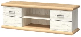 Masă TV/Dulap Kenny 11 (craft Alb + craft auriu). 1057836