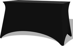 vidaXL Huse elastice pentru masă, 120 x 60,5 x 74 cm, 2 buc, negru