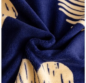 Lenjerie de pat microfleece GOLDEN HEARTS albastru inchis Dimensiunile lenjeriei: 2 buc 70 x 90 cm | 200 x 220 cm