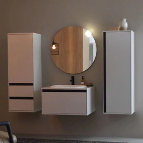 Dulap inalt suspendat cu usa KolpaSan Pandora mdf alb 130x45 cm