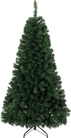 HOMCOM Brad Artificial de Crăciun, 180 cm, 888 Ramuri Ignifuge, Bază Metalică Pliabilă, Verde | Aosom Romania