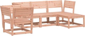 vidaXL Set mobilier relaxare de grădină, 5 piese, lemn masiv douglas