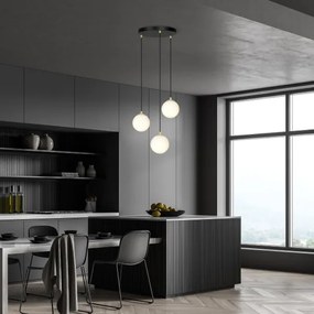 Lustră pe cablu ROYAL 3xE14/10W/230V d. 30 cm negru