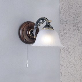Aplica de perete design italian din alama cu lemn 2700