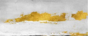 Tablou - Mișcări aurii și gri (120x50 cm)