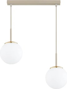 Brilagi - Lustru suspendat cu cablu MILO 2xE27/60W/230V bej/auriu