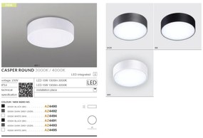 Plafoniera LED pentru exterior IP54 CASPER ROUND 4000K DGR