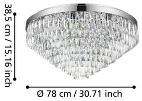 Plafonieră VALPARAISO 16xE14/40W/230V Eglo 39492