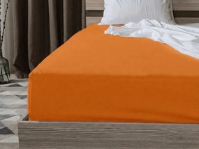 Cearsaf Jersey HIGHFIT portocaliu 90 x 200 cm