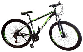Bicicleta Tiger, roti 29 inch, cadru aluminiu, frane pe disc, negru cu verde, BC73