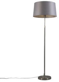 Lampă de podea din oțel cu abajur gri 45 cm reglabil - Parte