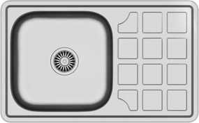 Chiuveta inox incastrata Quadron Pop Louis 111 inox 78x48 cm