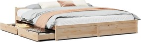 vidaXL Cadru de pat fără saltea, 160x200 cm, lemn masiv pin