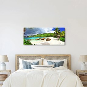 Tablou - Seychelles, plaja Takamaka (120x50 cm)